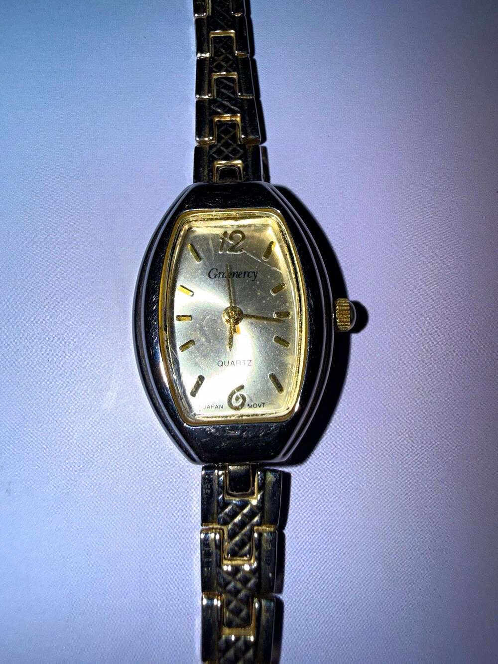 Grymercy Women's Quartz Analog Dress Watch Tonneau Two-Tone Bracelet